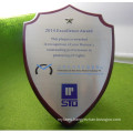 Awards Shield Wood Plaque with Customized Metal Plate